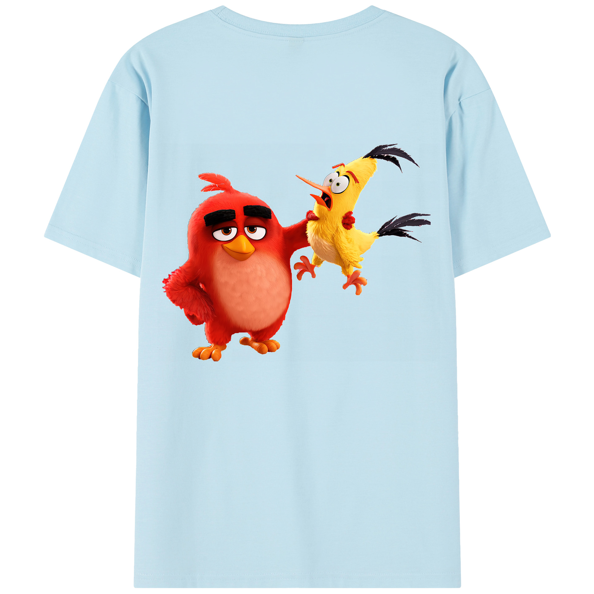 （画像用） Angry Birds アングリーバード 綿100％半袖Tシャツ（背面プリント）